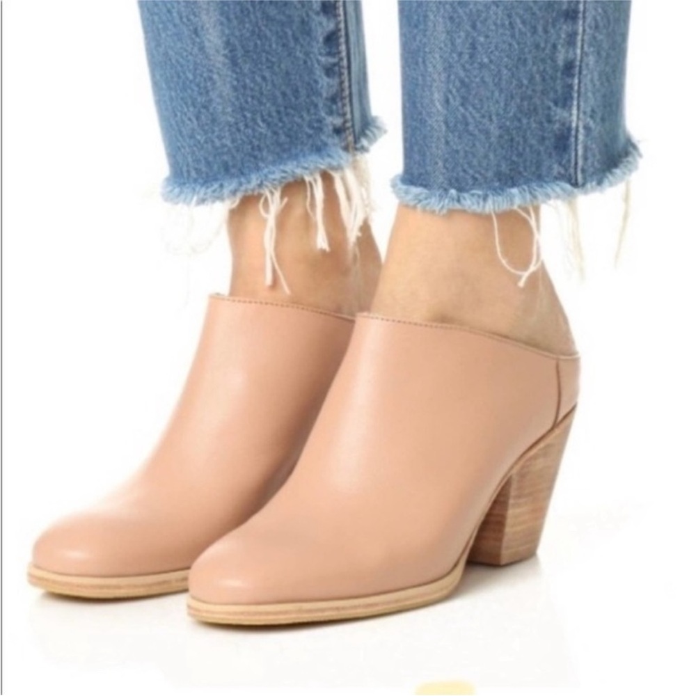 Rachel Comey Mars Mules Leather Block Heel In Clay Size 6